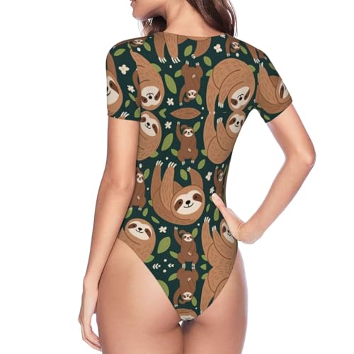 Women's One Piece Swimsuit Monokini Crewneck Swimdress Cheeky Beachwear4