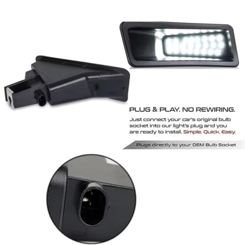 Lámparas luz LED placa matrícula para RAM 1500 con óptica transparente OEM 2