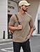 COOFANDY Mens T-Shirt Casual 100% Cotton Crewneck Short Sleeve Tees Fashion Summer Basic Tee Shirts Khaki