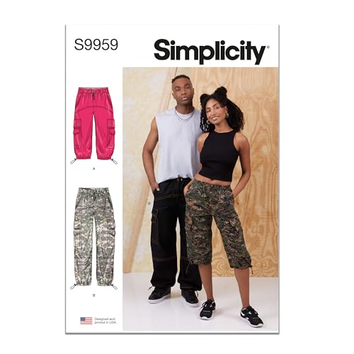 Patron pantalon cargo unisexe Simplicity SS9959A multi-poches