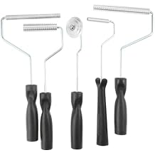 dophee 5Pcs Fiberglass Roller Tools Kit, Fiberglass Resin Laminating Bubble Paddle Tool Black Paint Roller for Tub Shower Bathtub Boat Repair