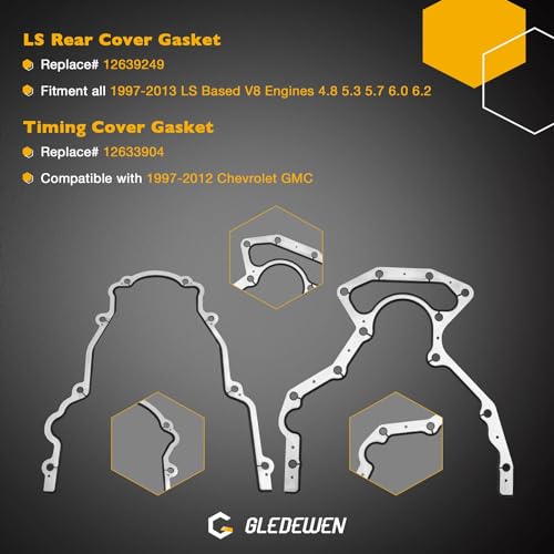 Image of GEN 3 5.3 LS Gasket Set, 6.0 Head Gasket Kit Compatible with 1999-2010 GM Chevrolet 4.8L /5.3L /5.7L /6.0L LS1 LS6 LQ4 LQ9 Engine, Replace# 12633904 12558177 BTR73450
