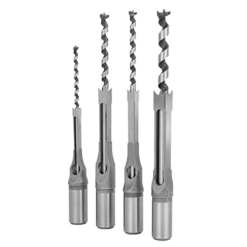 Holzbearbeitungs-Vierkantbohrer-Set, Hochgeschwindigkeitsstahl-Einsteckmeißel, 1/4 bis 1/2 Zoll, für Stemmmaschinen und Bohrmaschinen