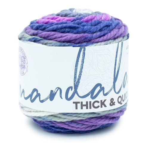 Image of Lion Brand Yarn, Mandala Thick & Quick Bulky Yarn, Tentacle, 1 Cake | Variegated Super Bulky Acrylic Knit & Crochet Fiber, Baby Projects, Chunky Blankets, Colorful Hats, Scarves