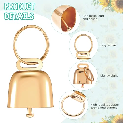 Image of Goat Collar with Copper Bell Set for Sheep Lambs Pygmy Goat,Sunflower