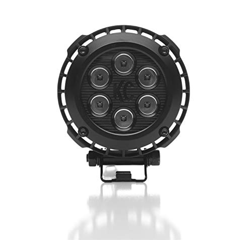 Kc Hilites 300 4" Round Lzr Led Black 24W Driving Light - Pair Pack System With Wiring Harness,White #TOP5