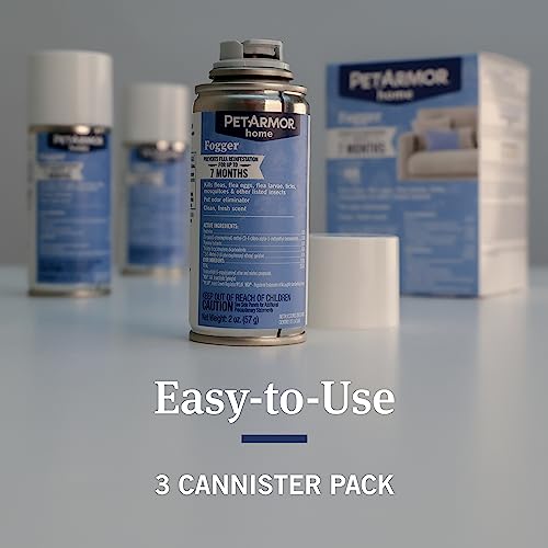 Image of PetArmor Home Fogger, Kills Fleas, Ticks, Mosquitoes & Other Listed Insects, Helps Eliminate Pet Odor, Clean Fresh Scent, Protects for 7 Months, 3 2oz Canisters