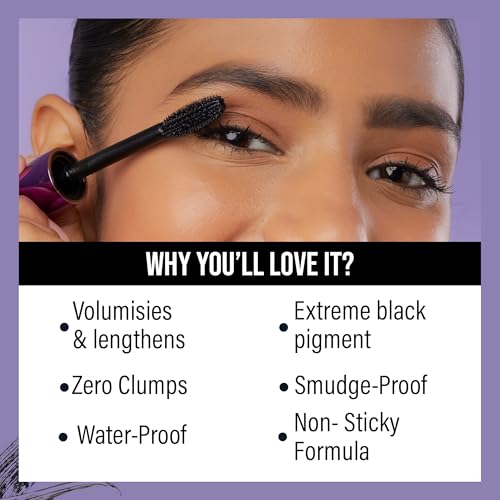 Hilary Rhoda Extreme Lashes Mascara | Volumizing & Lengthening Mascara | Waterproof & Long Lasting |Clump-free Formula | Smudge-Proof & Non-sticky Mascara | 12ml - Image 5
