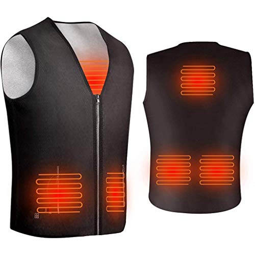 jiumoji Unisex Winter Tops USB Electric Abdomen Back Heating Clothes Massage Smart Warm
