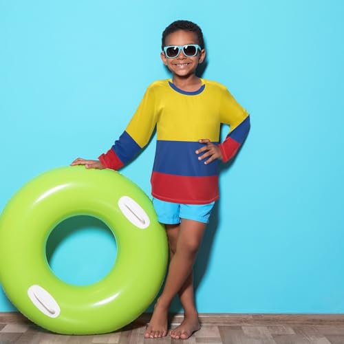 Image of Aflyko Patriot Boys' Rash Guard Shirts Flag of Guatemala Swim Shirt 3-12T