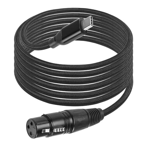 CERRXIAN 6.5FT USB C to XLR Microphone Cable Cover