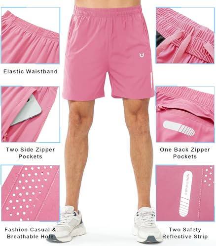 Image of NORTHYARD Men's Athletic Running Shorts Gym Workout 7 inch /9 inch /5 inch Quick Dry Lightweight Sports Basketball Tennis 3 Zipper Pockets