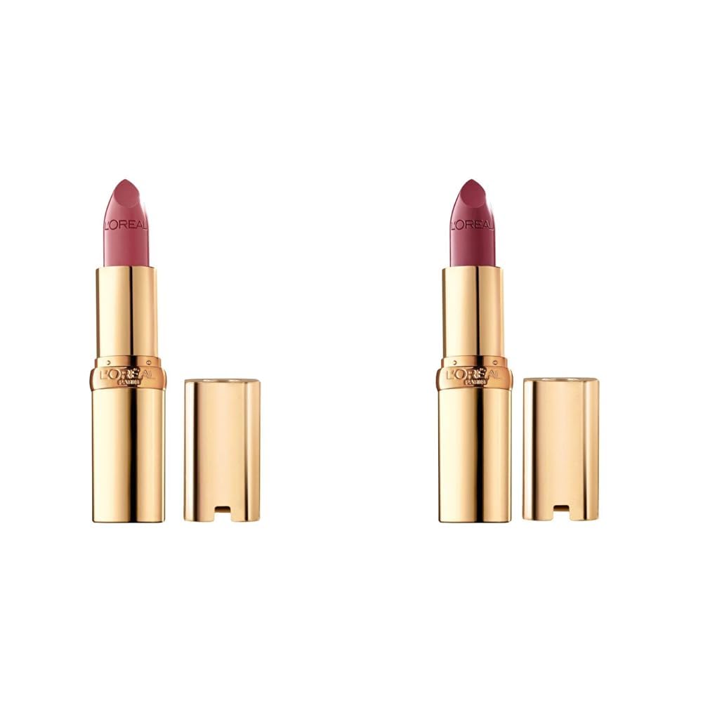 L'Oréal Paris Colour Riche Original Creamy, Hydrating Satin Lipstick Bundle with Argan Oil and Vitamin E, Montmartre, 1 Count and Blushing Berry, 1 Count