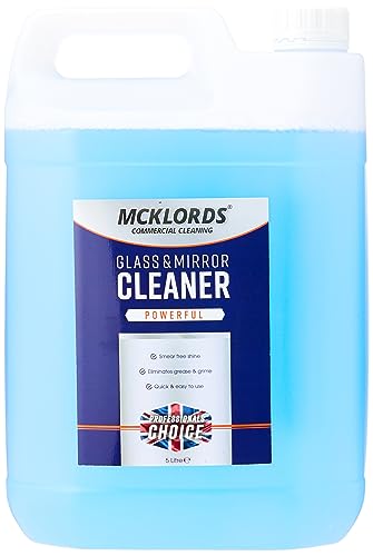 McKLords Glass and Mirror Cleaner, Blue, 5 Litre
