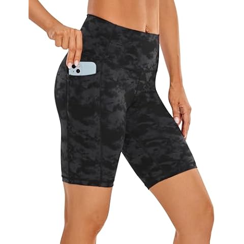 CRZ YOGA Women's High Waisted Yoga Shorts Cover