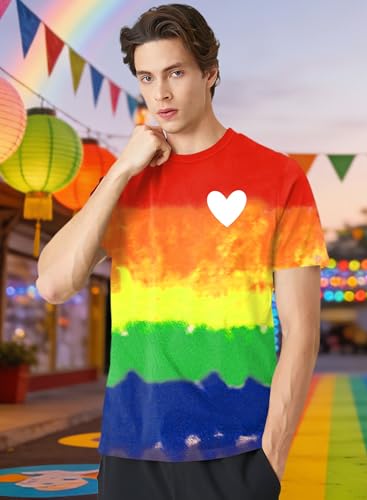 Image of Ithalt Pride Tank Top for Women LGBT Rainbow Flag Shirt Love Heart Graphic Tee Lesbian Gay Pride Sleeveless Vest