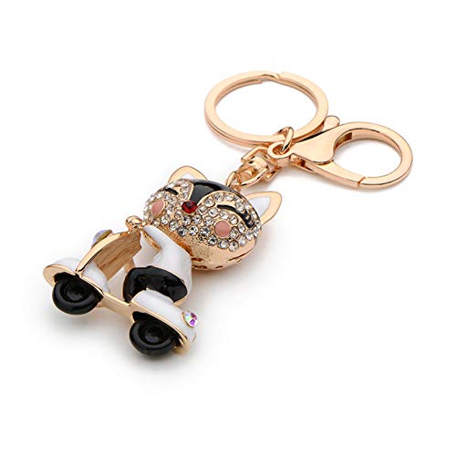 Preisvergleich Produktbild GMTEXTILES Legierung Emaille Strass Auto Schlüsselbund Mode Tierhandtasche Schlüsselring Zubehör