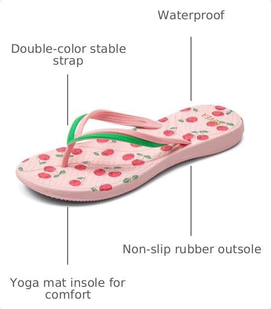 Image of VOVEA Flip Flops For Women Non-Slip Bathroom Shower Shoes Cushion foam Indoor and Outdoor Sandals