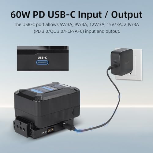 Image of Nitze Mini V Mount Battery Plate with Two 14.8 V D-tap and Two 14.8V DC Output Ports - N21-D1