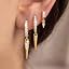 gold-spike earrings
