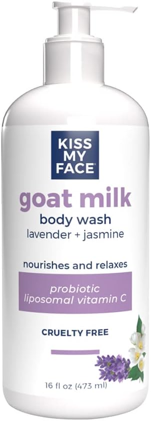 Goat Milk Body Wash - Lavender & Jasmine Body Wash with Goat Milk and Argan Oil โ 16 Ounce Bottle (Lavender & Jasmine, Pack of 1)