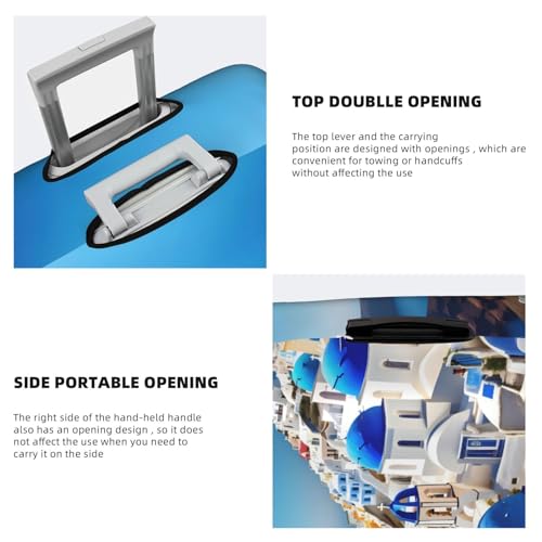 Santorini Greek Island sea View Stylish Luggage Cover - Protect and Personalize Your Suitcase with TSA-Approved Cover,suitcase covers for luggage4