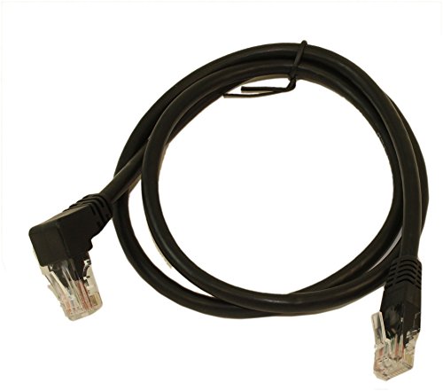 Cable Ethernet Cat6 Patch RJ45 0.91 m Ángulo Negro miniatura 1