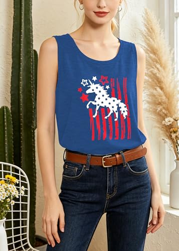 Image of 4th of July Bow Tank Top Women-Vintage American Bow Sleeveless Shirt USA Flag Tee Top Patriotic Tank Top