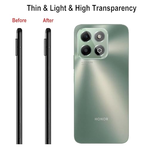KZIOACSH Screen Protector for HONOR X6b, [2+2 Pack] 9H Hardness[Anti-Scratch] Front Screen Tempered Glass HD Clear [Bubble Free] Protective Cover Film with Camera Lens Protector for HONOR X6b - Image 6