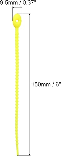 Miniatura 9 de MECCANIXITY Paquete de 12 bridas de silicona reutilizables de 6 pulgadas para el hogar, oficina, cocina, organizador de cables, color verde