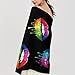 MUMEHAZ Women's Long Winter Scarf Lgbt Pride Rainbow Lips Black Lightweight Fashion Elegant Evening Wedding Shawl Tassels Scarves