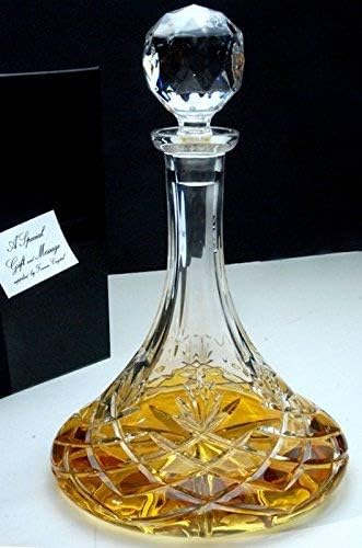 Queenmew Galleon Crystal Ships Decanter in Satin Presentation Box