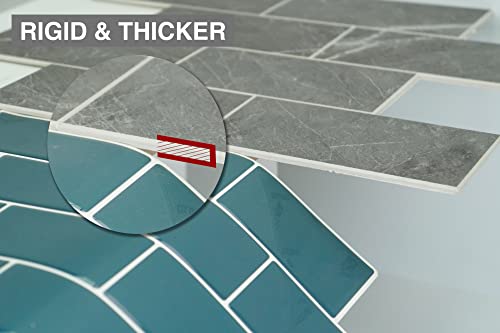 Colamo Luxury 10-Sheet Dark Gray Peel And Stick Large Subway Tile Faux Stone Tile Marble Tile For Kitchen Backsplash,Rv Self Stick On Accent Wall Tile,12”X12” Adhesive Mosaic Tiles For Bathroom Wall #TOP1