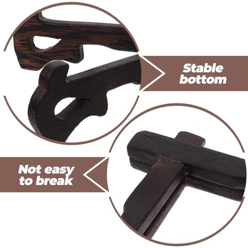 BESTOYARD Suporte De Exibição De Madeira 4 Peças De Suporte De Placa Decorativa De 6 Polegadas Porta