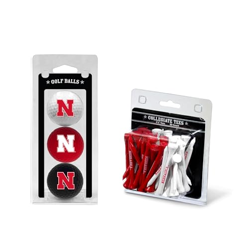 Team Golf NCAA Nebraska Cornhuskers 3 Golf Balls And 50