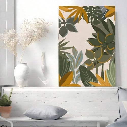 Affiche texturée Monstera toile | Décoration murale chambre et salon