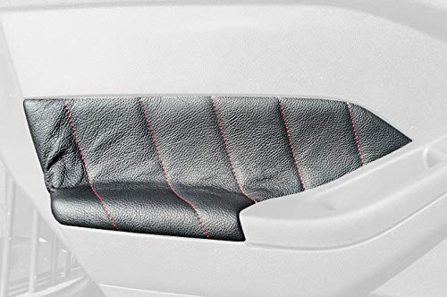 Inserción de puertas premium en Alcantara negra y costura azul para Ford Focus