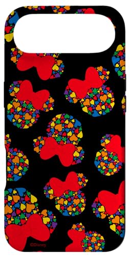 Disney Minnie Mouse Icon Rainbow Hearts Black Case for iPhone Air