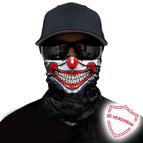 Image of Obacle Skull Face Mask Half for Dust Wind UV Sun Protection Seamless 3D Tube Mask Bandana for Men Women Durable Thin Breathable Skeleton Mask Motorcycle Riding Biker Fishing Cycling Sports Festival