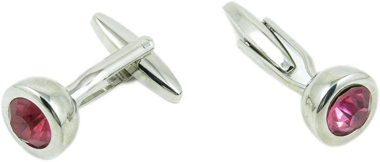 Cufflinks Cuff Links Fashion Mens Boys Jewelry Wedding Party Favors Gift PRV038 Pink Crystal Silver