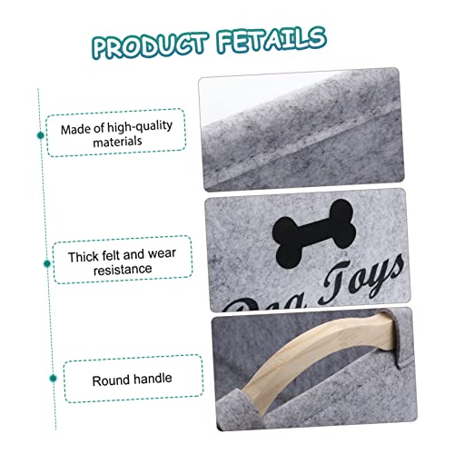 Coffre de rangement feutre jouets chiens chats bac accessoires maison - 6