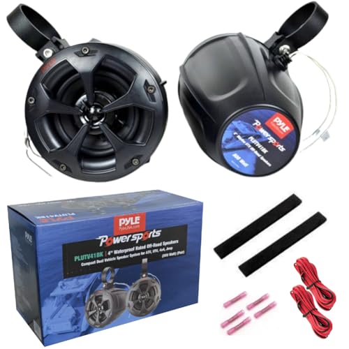 Altavoces marinos Pyle PLUTV41BK con 800W de potencia total y audio de 2 vías para exterior
