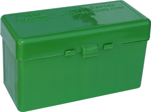 MTM Case-Gard RM-60-10 Ammo Box, 60 Round Rifle Flip Top, for 22-250 to .308 Win, USA Made, Green