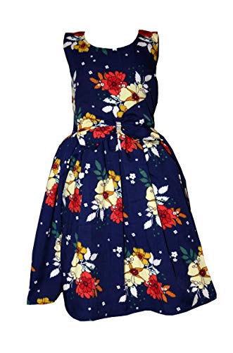 Image of Casual Frock for Baby Girls,Blue Printed and Olive Printed,Pack of 2