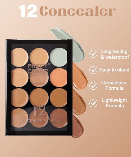Image of Multi-Shade Concealer Palette - Blends to Cover Acne, Redness & Imperfections with a Natural Finish (Shade 2)