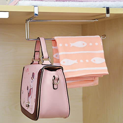 Numola Paper Towel Holder, Hanger Paper Rolls Rack Under Cabinets Less Than 1.4", Double Support Paper Towel Hook For Kitchen/Bathroom/Toilet/Pantry With 8 Anti-Skid Silicone Strips #TOP7