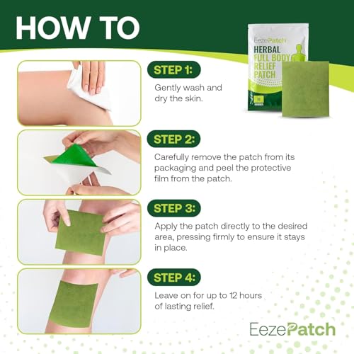 Image of MAX Herbal Full Body Relief Patches (10 Count, Rectangular Shape) - Natural Joint Support for Mobility & Flexibility - Easy-to-Apply Soothing Patches