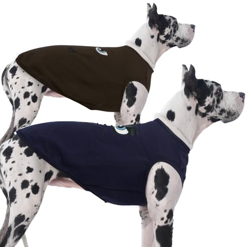 IECOii 2 Pack Pet Tank Top Tee Sleeveless| Medium |Summer Dog Clothes Apparel,Pet Funny Costume Doggy T-Shirts Clothing for Small Dog Puppy Outfit Keep Body Heat Hot Weather Daily Walk, Navy