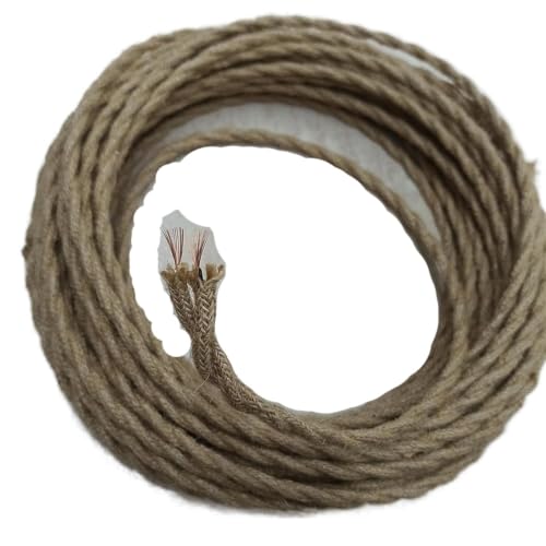 Cables flexibles de cobre y cuerda de cáñamo para decoración de salones rústicos