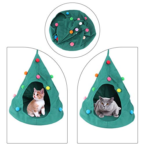 Valicclud — Cama de caverna de árvore de Natal para gatos e gatos